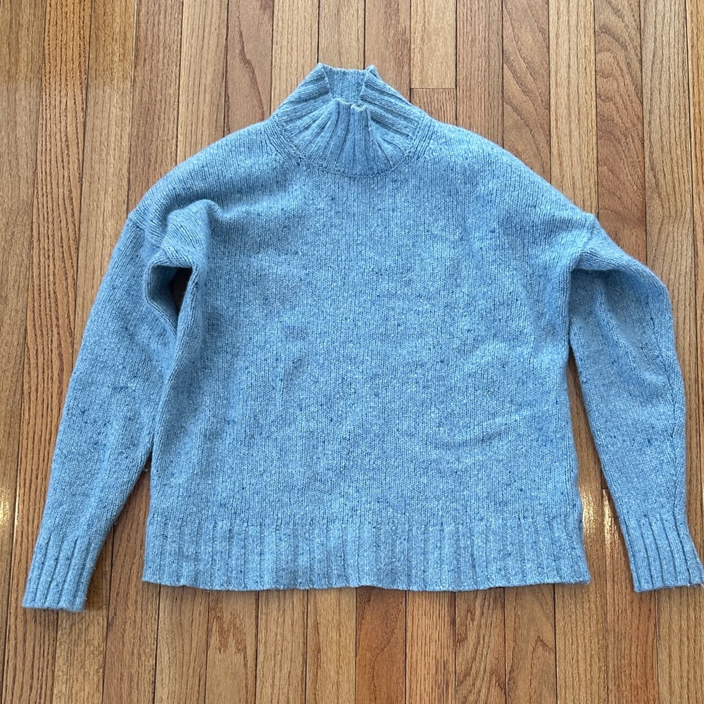 J. Crew Light Blue Turtleneck Sweater